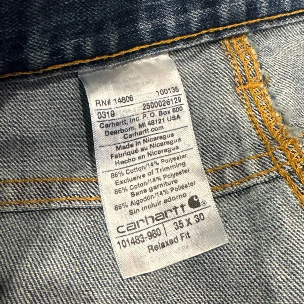 Carhartt Jeans size relaxed fit 35x28